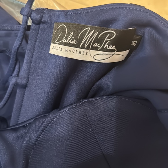 Dahlia macphee draped bodice gown w sequin size medium navy blue - Picture 8 of 9